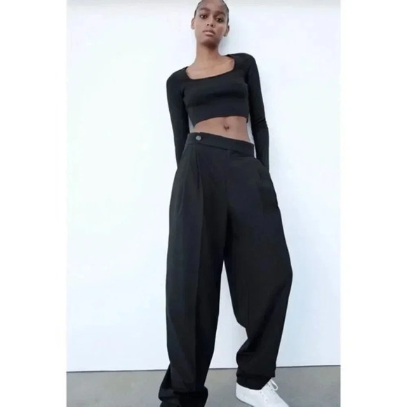 Zara FULL-LENGTH MENSWEAR STYLE PANTS - Picture 1 of 13